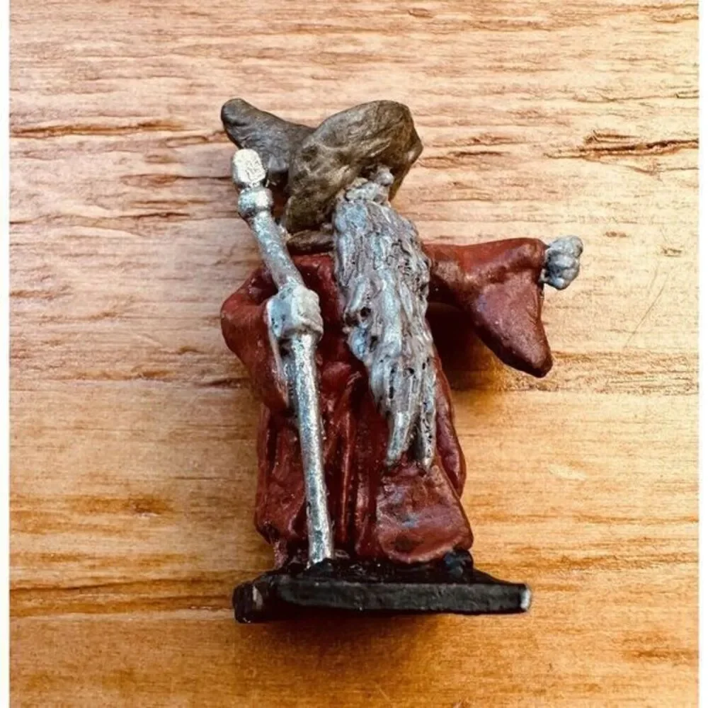 Wizard Merlin Sorcerer Armor Class 2 Miniature‎ Fantasy AD&D Hand Painted 1970's